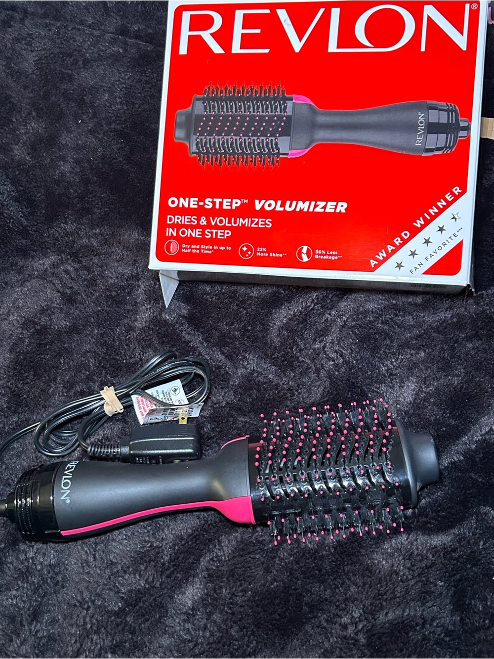 Revlon One-Step Volumizer Hair Dryer Brush - Black and Pink